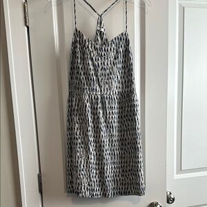 Blue and White Patterned Dress